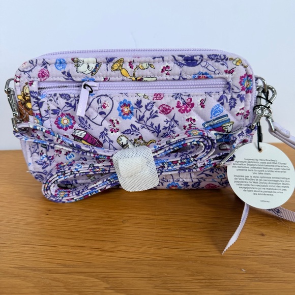 Disney x Vera Bradley Belle Floral RFID Wristlet Wallet Purple NWT - Picture 5 of 13